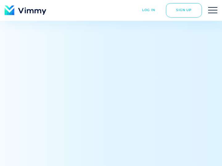 Vimmy website preview