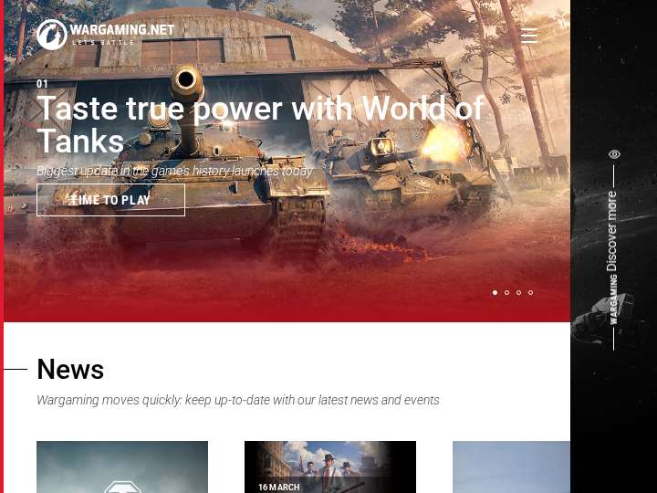 Wargaming Affiliate Program website preview