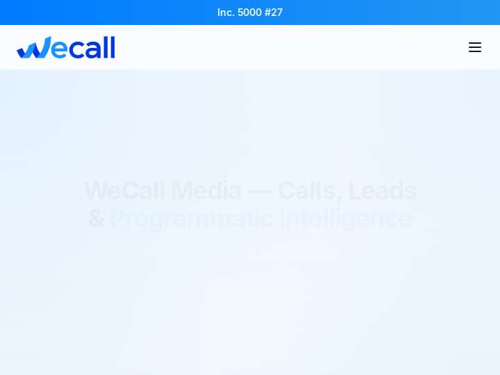 WeCall website preview